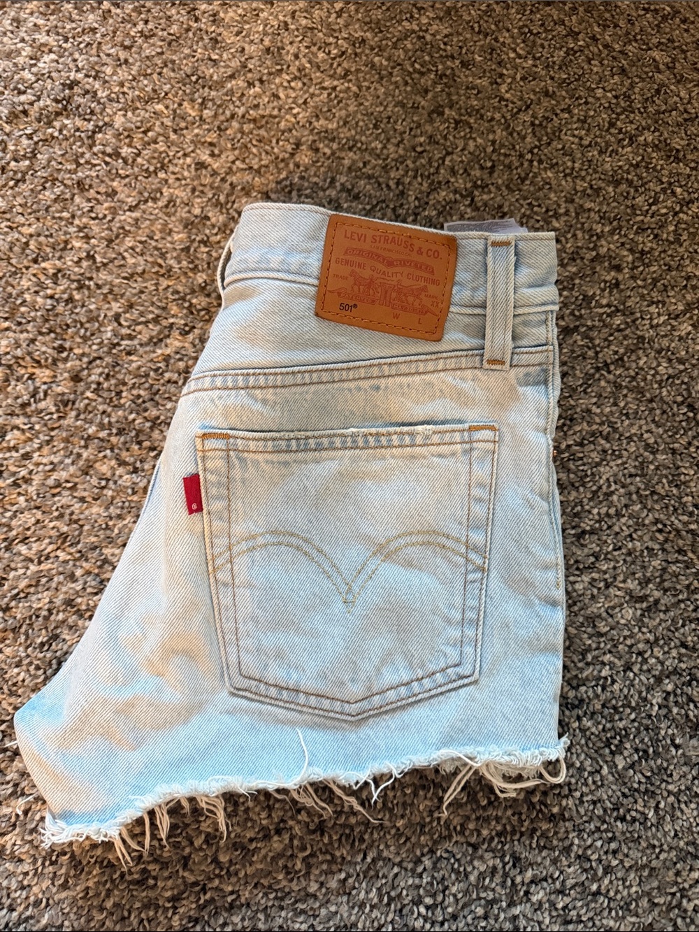 Levi's 501 light wash shorts